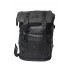 Tas Backpack Leather Meet Canvas Black