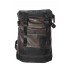 Tas Backpack Leather Meet Canvas Brown