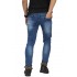 Jeans Ripped Extreme With Patch Kakkoii Dark Blue