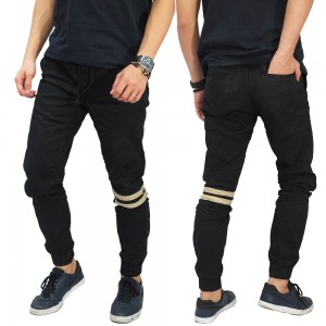 Celana Jogger Chino Double Stripe Black