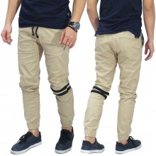 Celana Jogger Chino Double Stripe Khaki