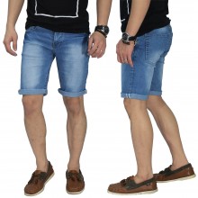 Celana Pendek Jeans Double Stripe Soft Blue