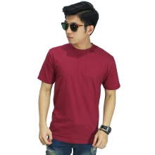 Kaos Polos Pendek O-Neck Maroon
