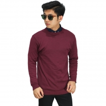 Knit Sweater Basic Maroon
