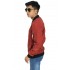 Jaket Bomber Leather Merah Bata