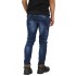 Jeans Biker Ripped Dark Blue