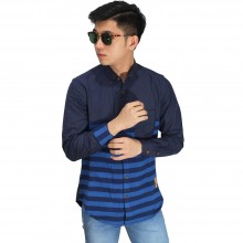 Kemeja Under Stripe Navy And Blue