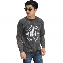 Sweatshirt Chill Vibes Black Washed