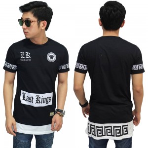 Longline T-Shirt Last King Wisdom Black