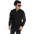 Jaket Bomber Sleeve Leather Black