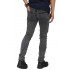 Jeans Thigh And Knee Rips Ankle Zip Grey