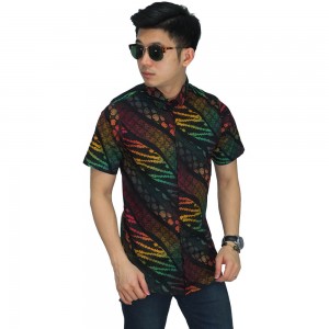Kemeja Pendek Batik Modern Gradient Colour