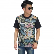 Mesh T-Shirt Floral Tropical