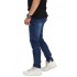 Jeans Knee Rips With Ankle Zip Dark Blue