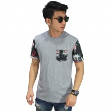 Kaos Sleeve Dark Floral Soft Grey