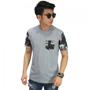 Kaos Sleeve Dark Floral Soft Grey