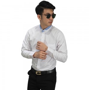 Kemeja Formal Collar Combination White
