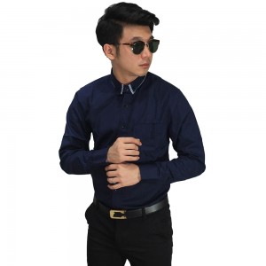 Kemeja Formal Double Collar Navy