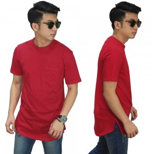 Longline T-Shirt Basic Red