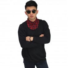 Sweater With Fake Shirt Black