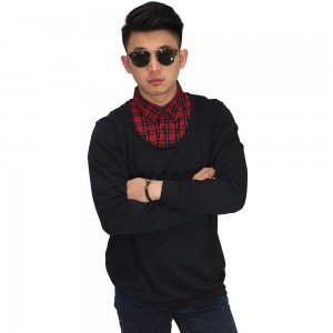 Sweater With Fake Shirt Black