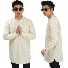 Baju Koko Kurta Gamis Cream