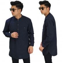 Baju Koko Kurta Gamis Navy
