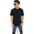 Longline T-Shirt Fishtail Black