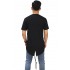 Longline T-Shirt Fishtail Black