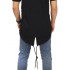 Longline T-Shirt Fishtail Black