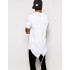Longline T-Shirt Fishtail White