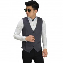 Vest Formal Basic Dark Grey