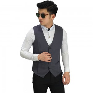 Vest Formal Basic Dark Grey