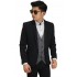 Vest Formal Basic Dark Silver