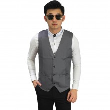Vest Formal Basic Dark Silver