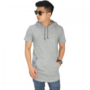 Hoodie T-Shirt Basic Soft Grey