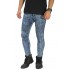 Biker Jeans Maskulin Snow Wash Blue