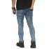 Biker Jeans Maskulin Snow Wash Blue