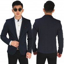 Blazer Formal Red Pocket Dark Navy