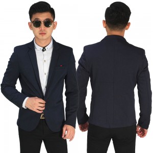 Blazer Formal Red Pocket Dark Navy
