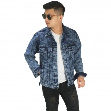 Jaket Denim Trucker Sandwash Dark Blue