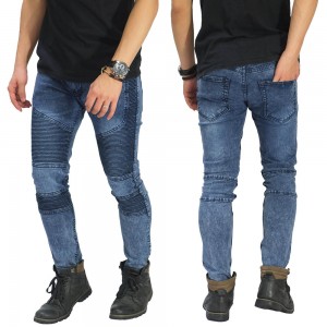 Jeans Biker Extend Snow Wash Blue