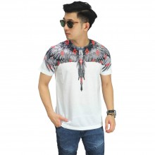 Kaos Printing Black Wings With Tribal