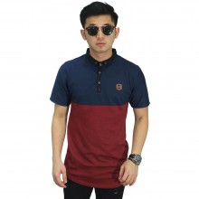 Polo Two Tone Navy And Maroon