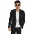 Blazer Casual Stand Collar Black