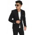 Blazer Casual Stand Collar Black