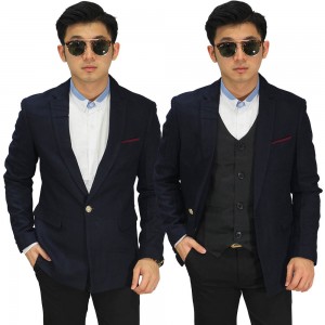 Blazer Formal Pocket List Dark Navy