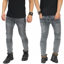 Jeans Biker Extend Snow Wash Grey