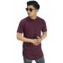 Longline T-Shirt Basic Dark Maroon