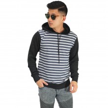 Jaket Jumper Hoodie Small Stripe Dark Grey